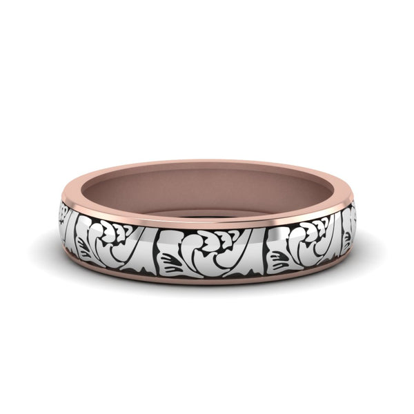 black-enamel-vintage-looking-band-in-rose-gold-FD908WB-NL-RG