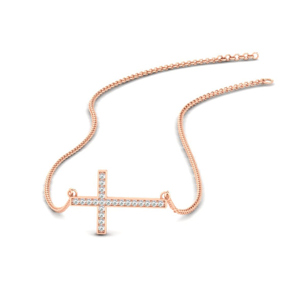 classic-sideways-cross-diamond-necklace-in-FDPD11267-NL-RG
