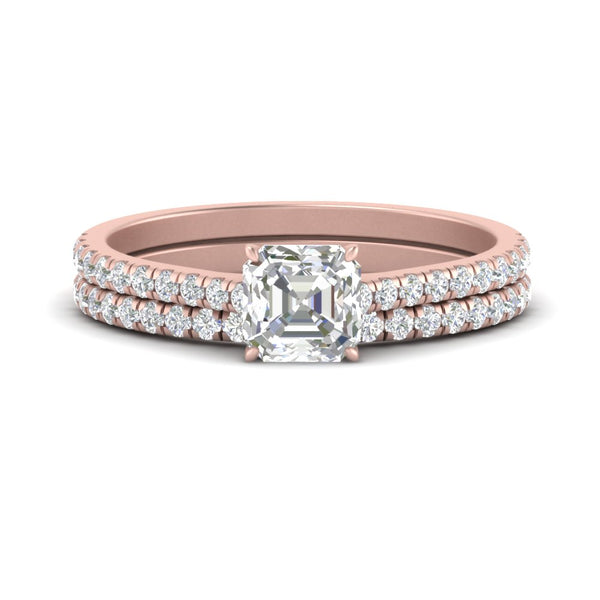 french-pave-asscher-petite-diamond-wedding-ring-set-in-FD9918ASANGLE3-NL-RG-B1