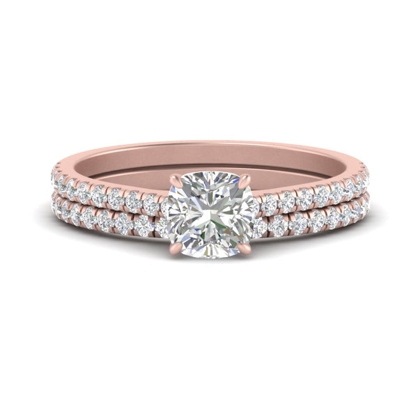 french-pave-cushion-petite-diamond-wedding-ring-set-in-FD9918CUANGLE3-NL-RG-B1