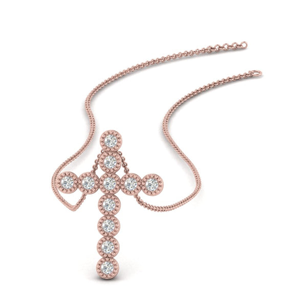 milgrain-bezel-diamond-cross-pendant-rose-gold-FDPD10799-NL-RG
