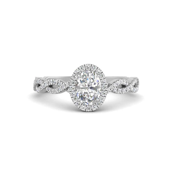 Oval Halo Infinity Vine Engagement Ring