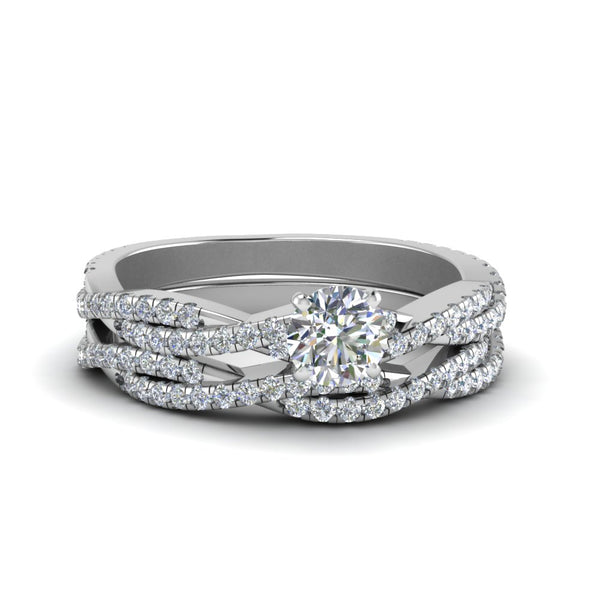 round-cut-simple-diamond-twisted-vine-bridal-ring-sets-in-14K-white-gold-FD8233RO-NL-WG