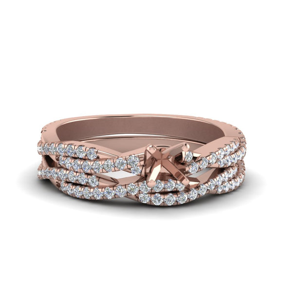 semi-mount-simple-diamond-twisted-vine-bridal-ring-sets-in-14K-rose-gold-FD8233SM-NL-RG