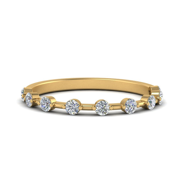 Thin Spaced Out Stack Wedding Band